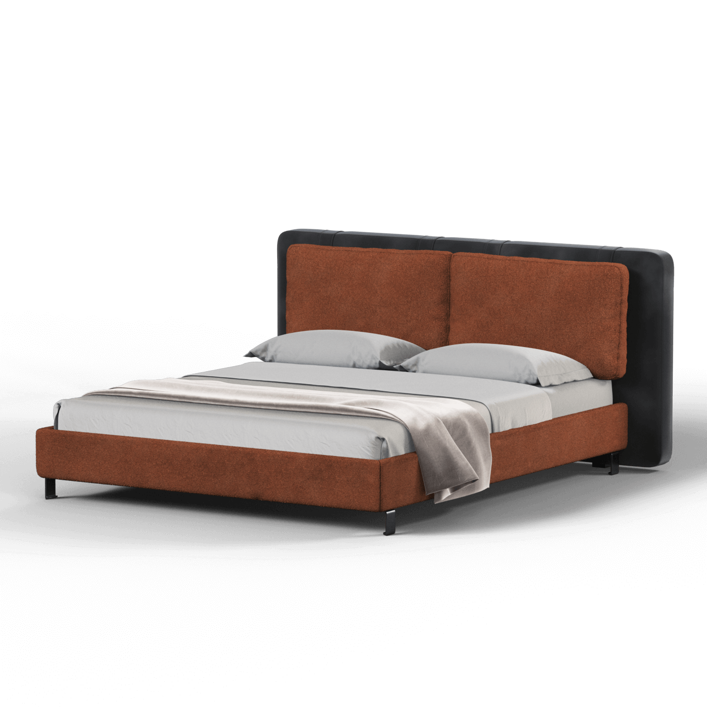 Giovanna Double Bed with Elegant Headboard