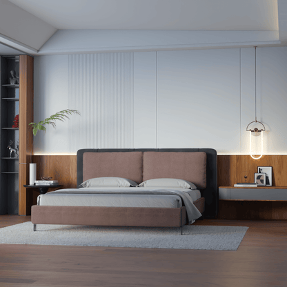 Giovanna Double Bed with Elegant Headboard