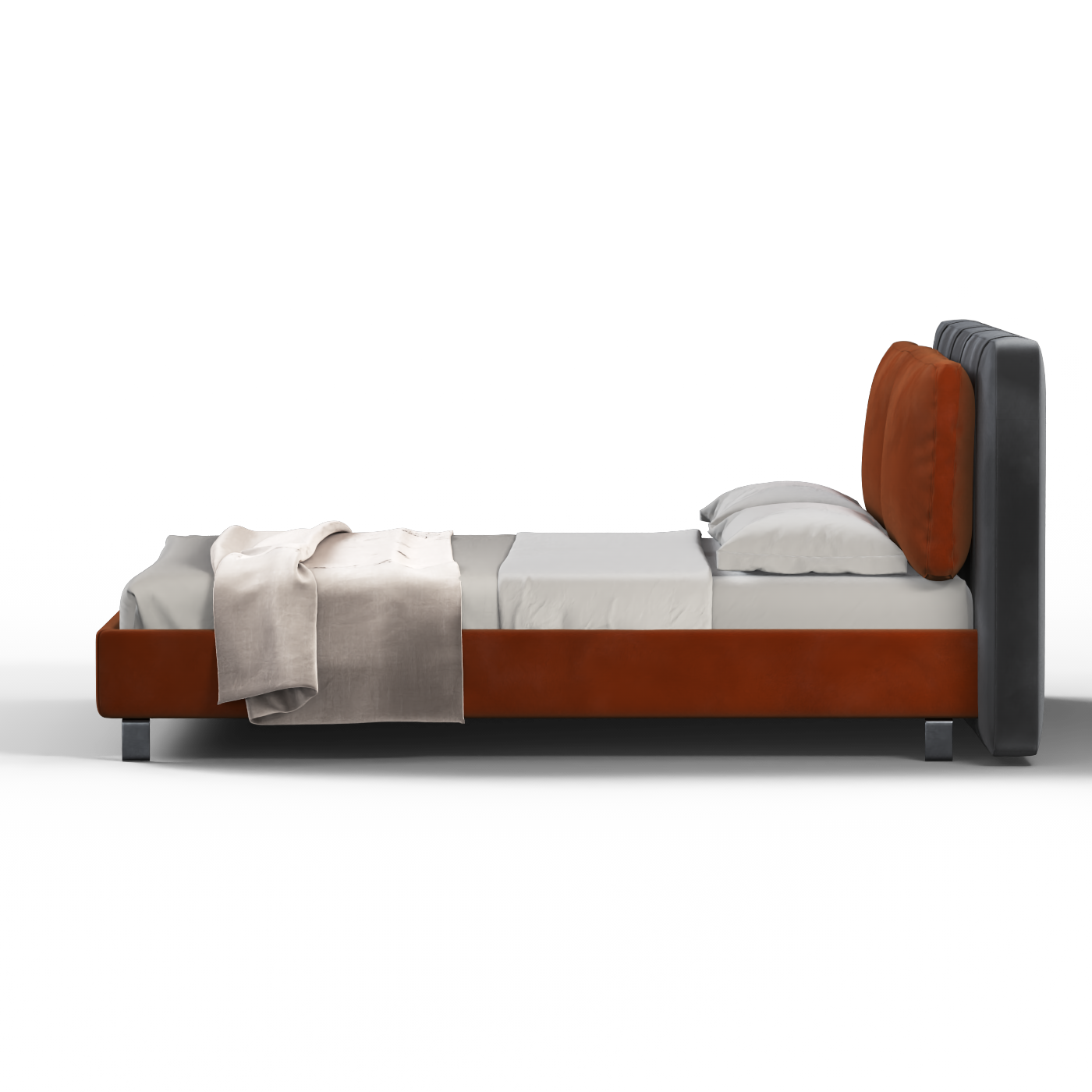 Giovanna Double Bed with Elegant Headboard