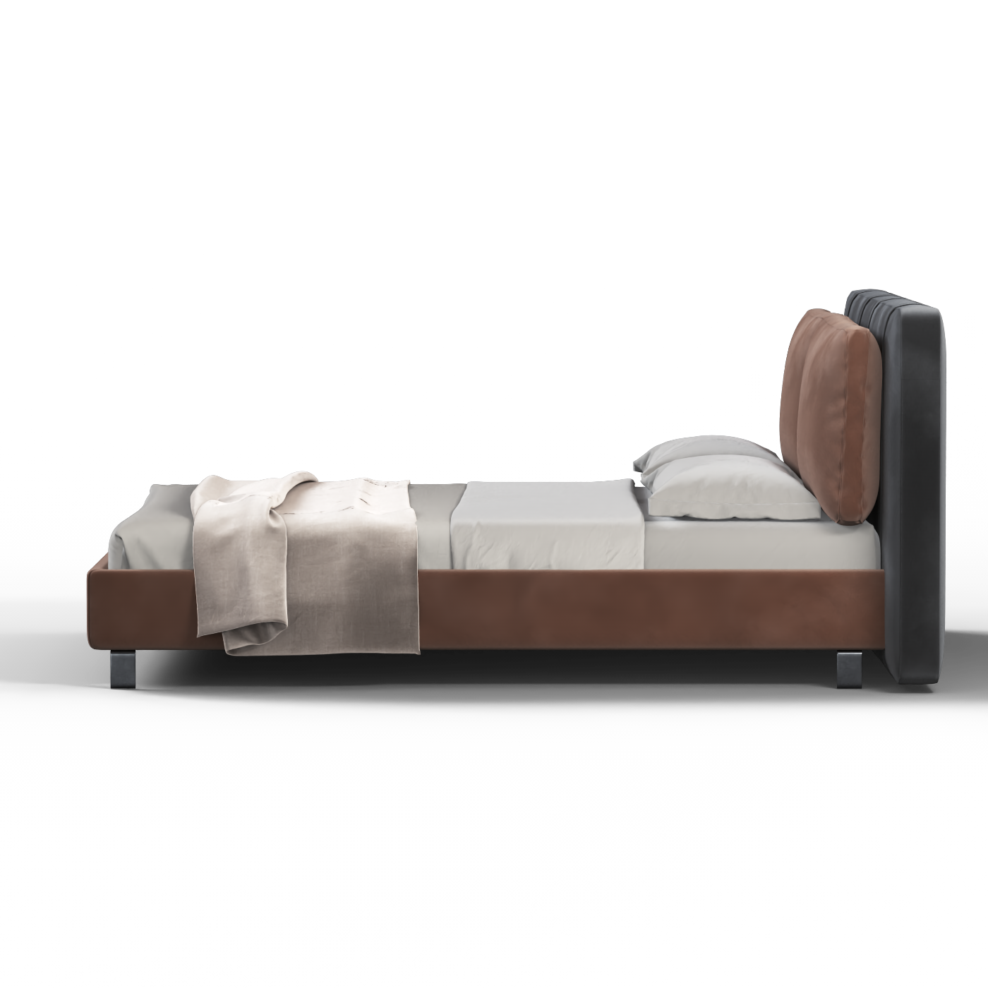 Giovanna Double Bed with Elegant Headboard