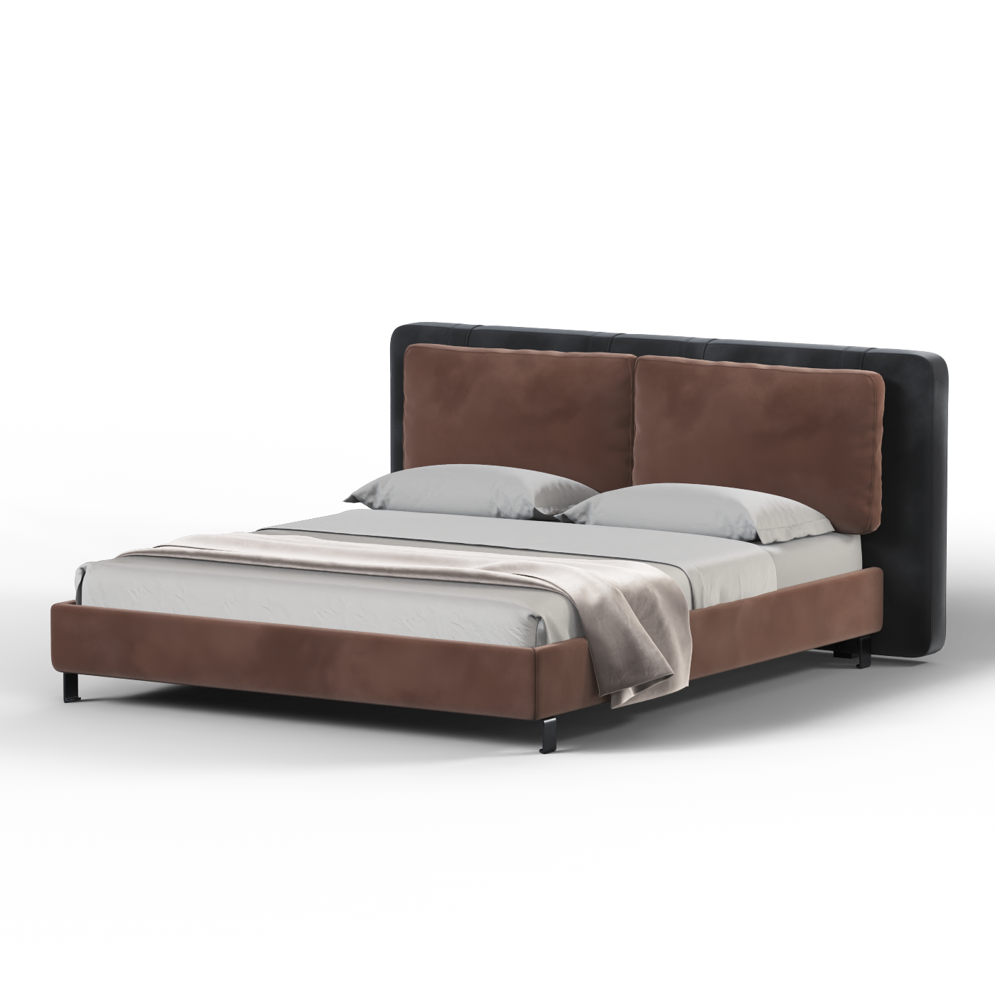 Giovanna Double Bed with Elegant Headboard