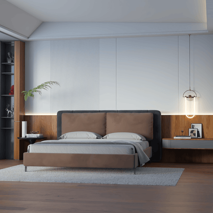 Giovanna Double Bed with Elegant Headboard