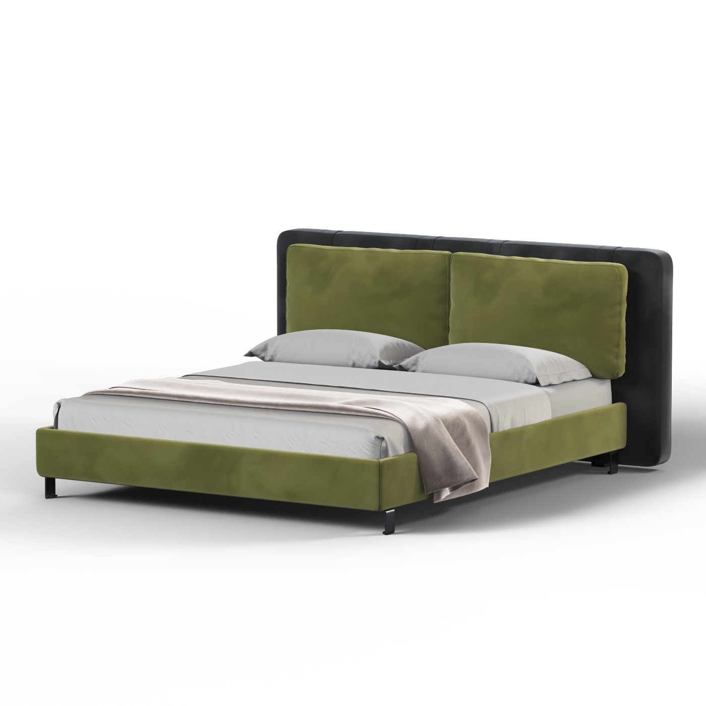 Giovanna Double Bed with Elegant Headboard