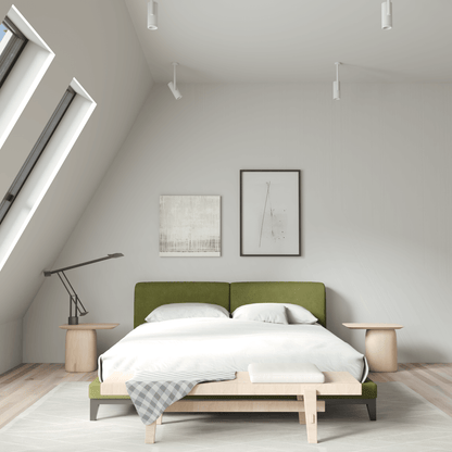 Infinity Upholstered Double Bed with Elegant Headboard
