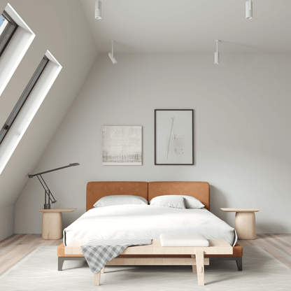 Infinity Upholstered Double Bed with Elegant Headboard
