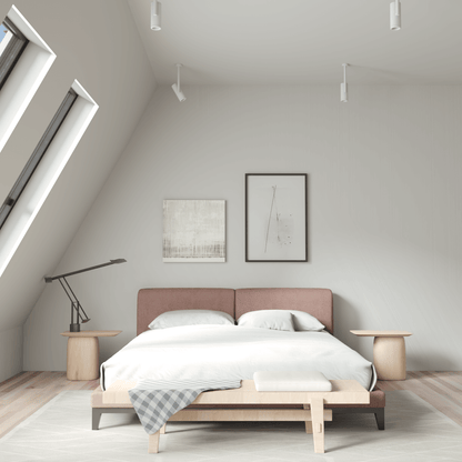 Infinity Upholstered Double Bed with Elegant Headboard
