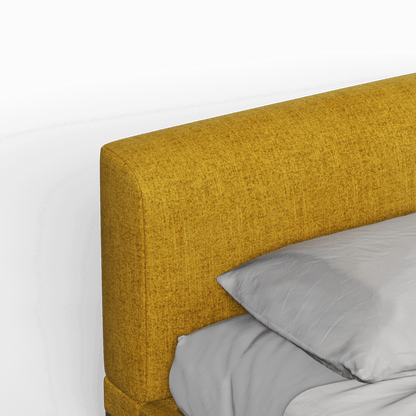Infinity Upholstered Double Bed with Elegant Headboard