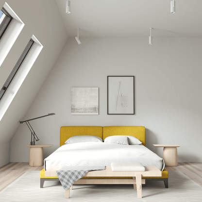 Infinity Upholstered Double Bed with Elegant Headboard