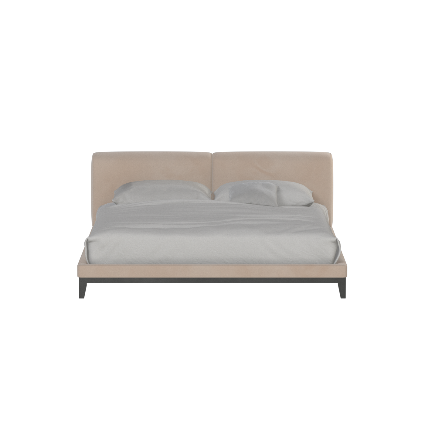 Infinity Upholstered Double Bed with Elegant Headboard