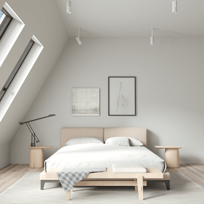Infinity Upholstered Double Bed with Elegant Headboard