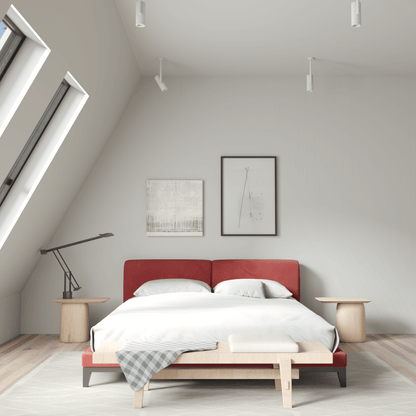 Infinity Upholstered Double Bed with Elegant Headboard