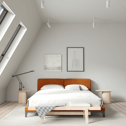Infinity Upholstered Double Bed with Elegant Headboard