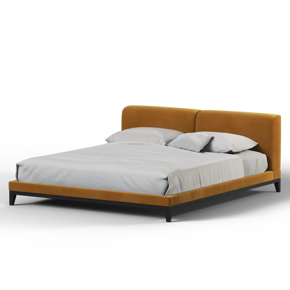 Infinity Upholstered Double Bed with Elegant Headboard
