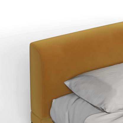 Infinity Upholstered Double Bed with Elegant Headboard