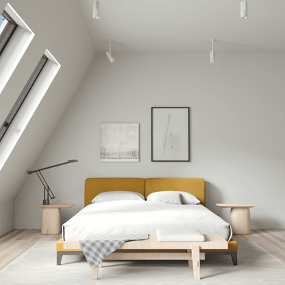 Infinity Upholstered Double Bed with Elegant Headboard