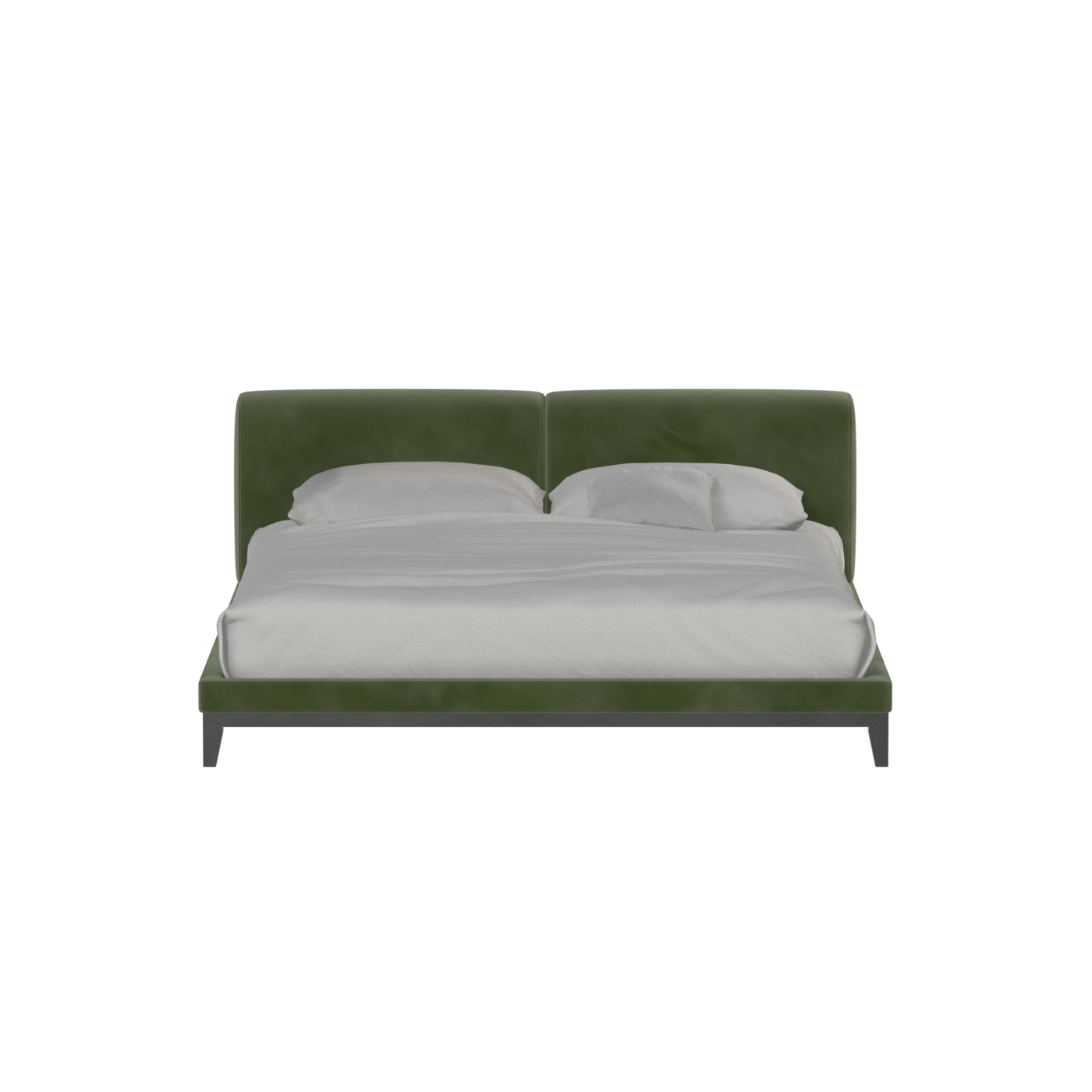 Infinity Upholstered Double Bed with Elegant Headboard