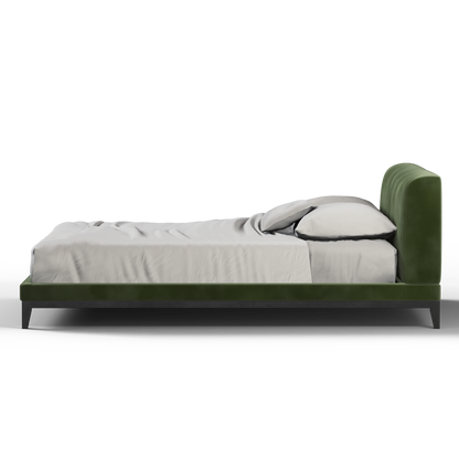 Infinity Upholstered Double Bed with Elegant Headboard