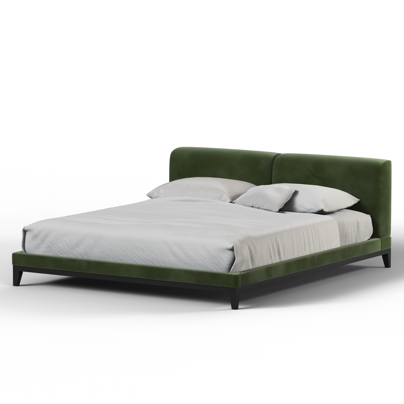 Infinity Upholstered Double Bed with Elegant Headboard