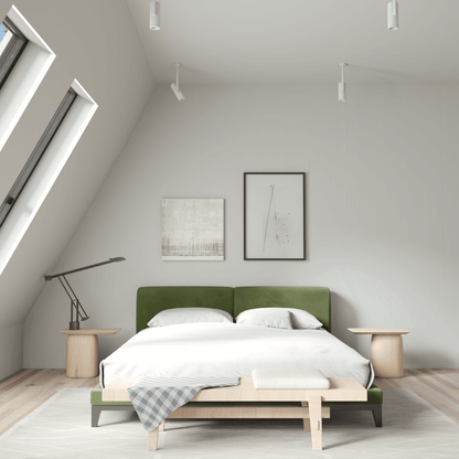 Infinity Upholstered Double Bed with Elegant Headboard