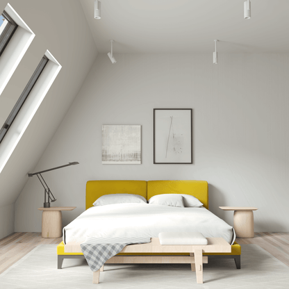 Infinity Upholstered Double Bed with Elegant Headboard
