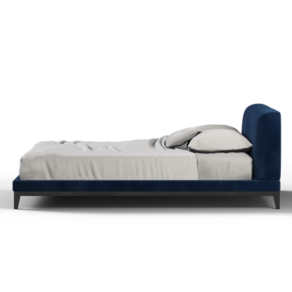 Infinity Upholstered Double Bed with Elegant Headboard