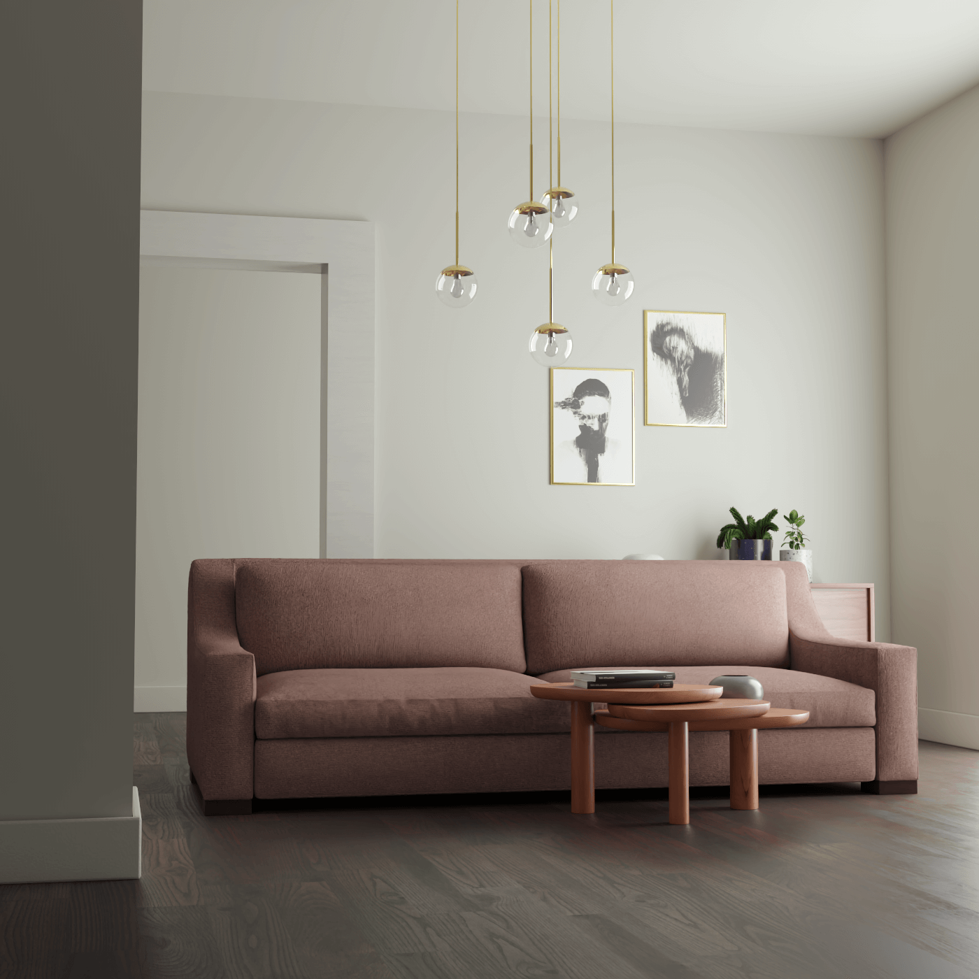 Louis 2 Seater Sofa — Structured Design with Tapered Arms