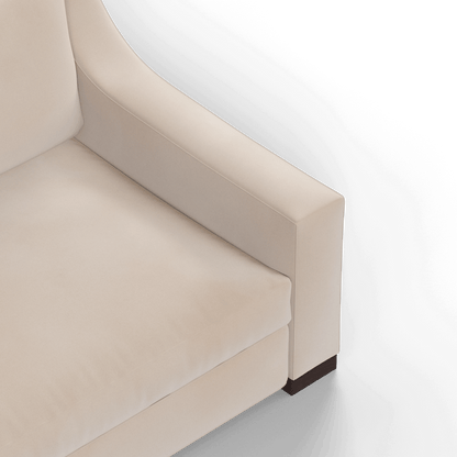 Louis 2 Seater Sofa — Structured Design with Tapered Arms