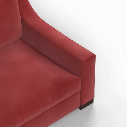 Louis 2 Seater Sofa — Structured Design with Tapered Arms
