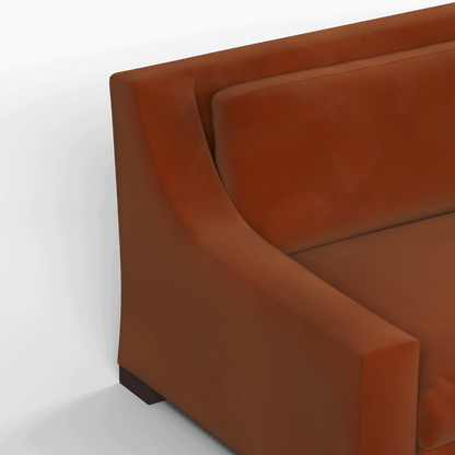 Louis 2 Seater Sofa — Structured Design with Tapered Arms