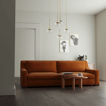 Louis 2 Seater Sofa — Structured Design with Tapered Arms