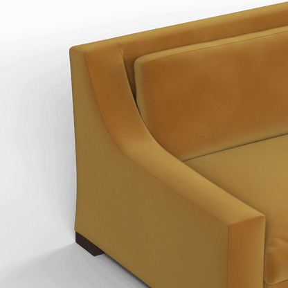 Louis 2 Seater Sofa — Structured Design with Tapered Arms