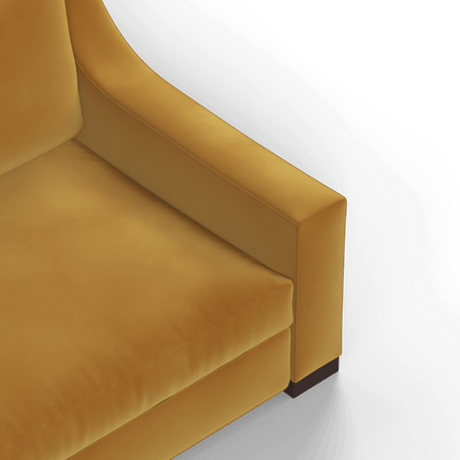 Louis 2 Seater Sofa — Structured Design with Tapered Arms