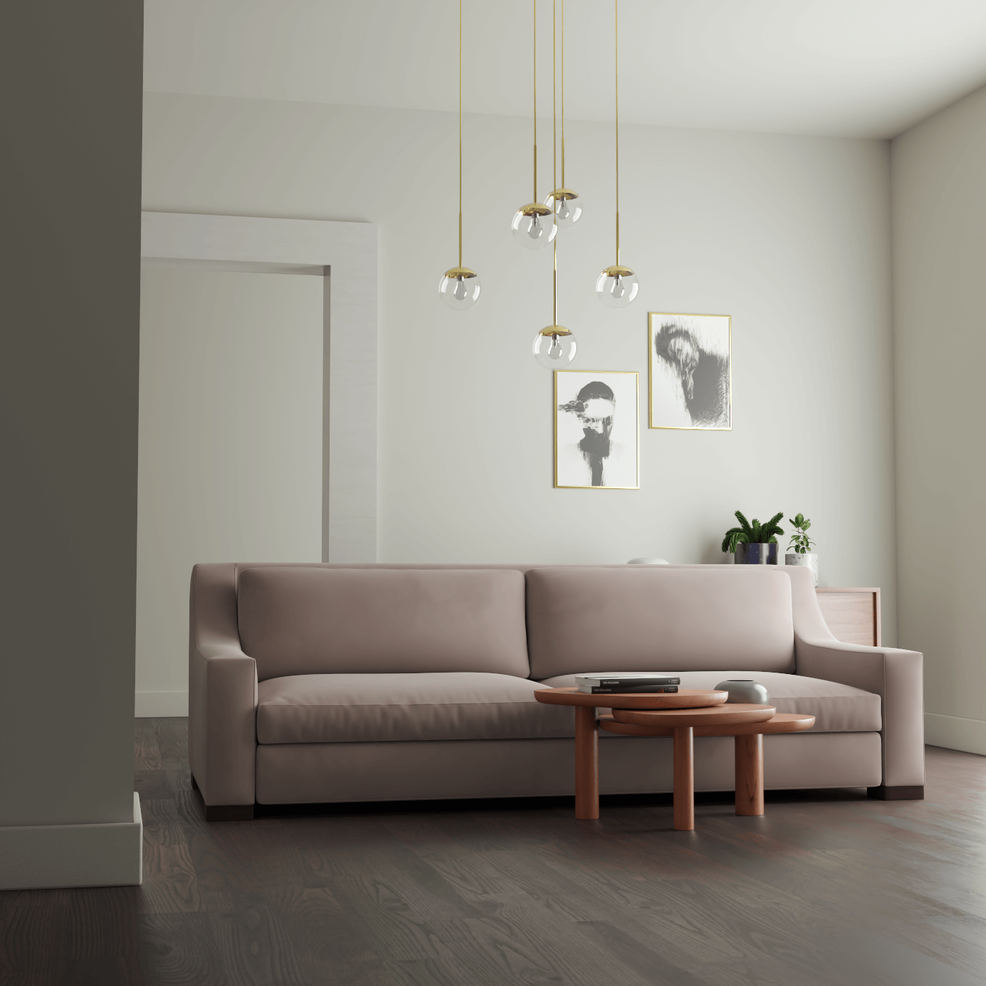 Louis 2 Seater Sofa — Structured Design with Tapered Arms
