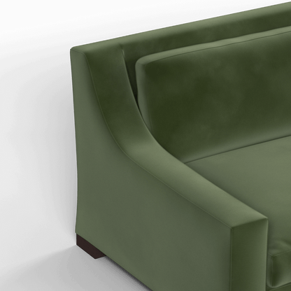 Louis 2 Seater Sofa — Structured Design with Tapered Arms