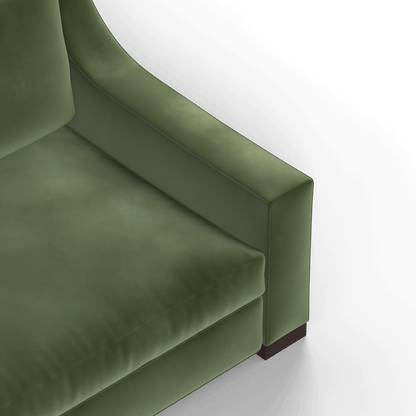 Louis 2 Seater Sofa — Structured Design with Tapered Arms