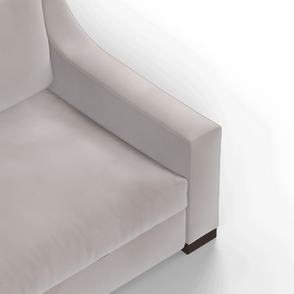 Louis 2 Seater Sofa — Structured Design with Tapered Arms