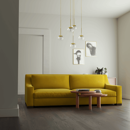 Louis 2 Seater Sofa — Structured Design with Tapered Arms