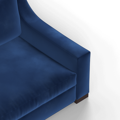 Louis 2 Seater Sofa — Structured Design with Tapered Arms