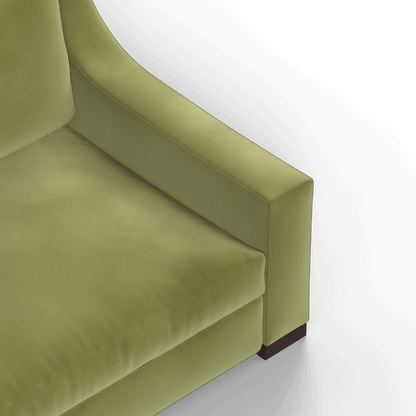 Louis 2 Seater Sofa — Structured Design with Tapered Arms