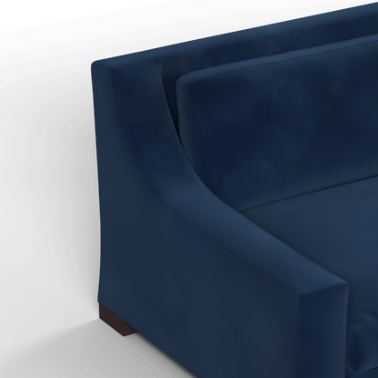 Louis 2 Seater Sofa — Structured Design with Tapered Arms