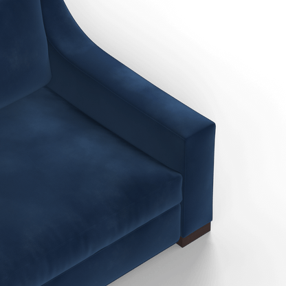 Louis 2 Seater Sofa — Structured Design with Tapered Arms