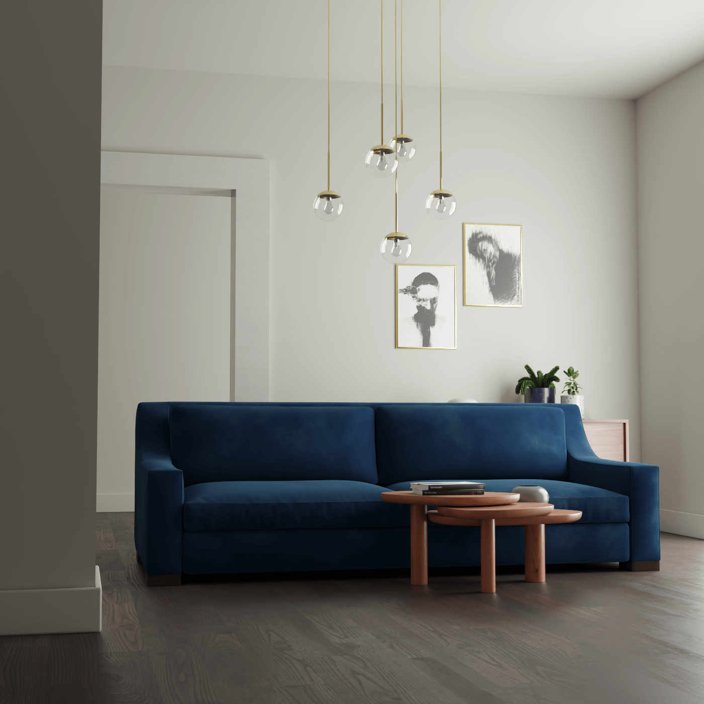 Louis 2 Seater Sofa — Structured Design with Tapered Arms