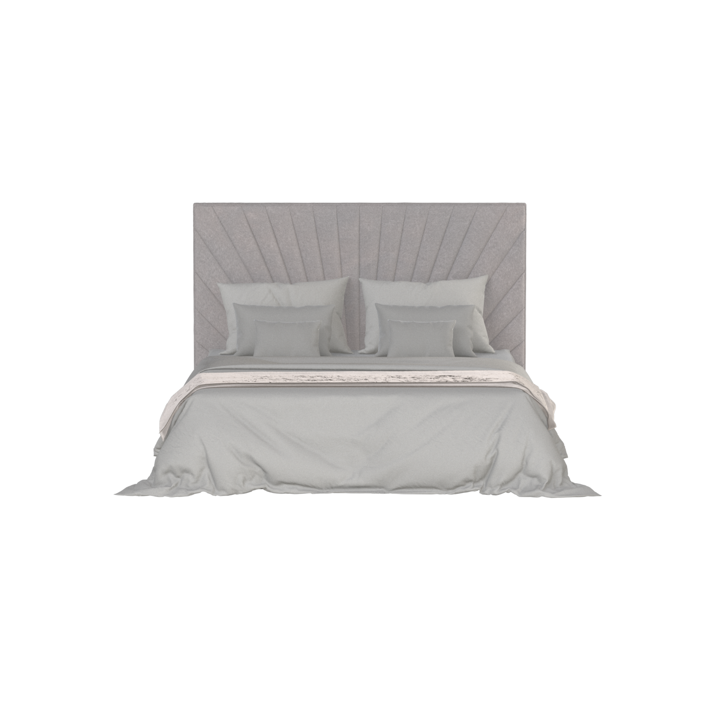 Lucia Bed With High Refined Headboard