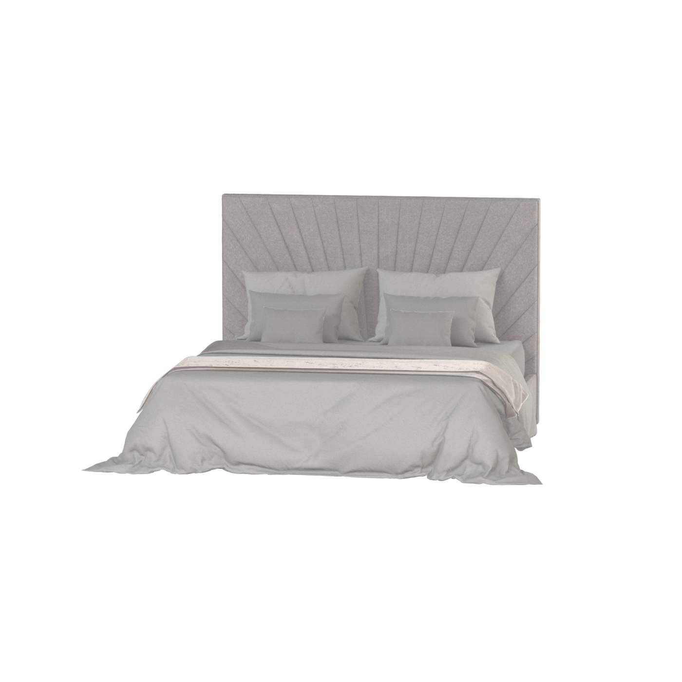Lucia Bed With High Refined Headboard