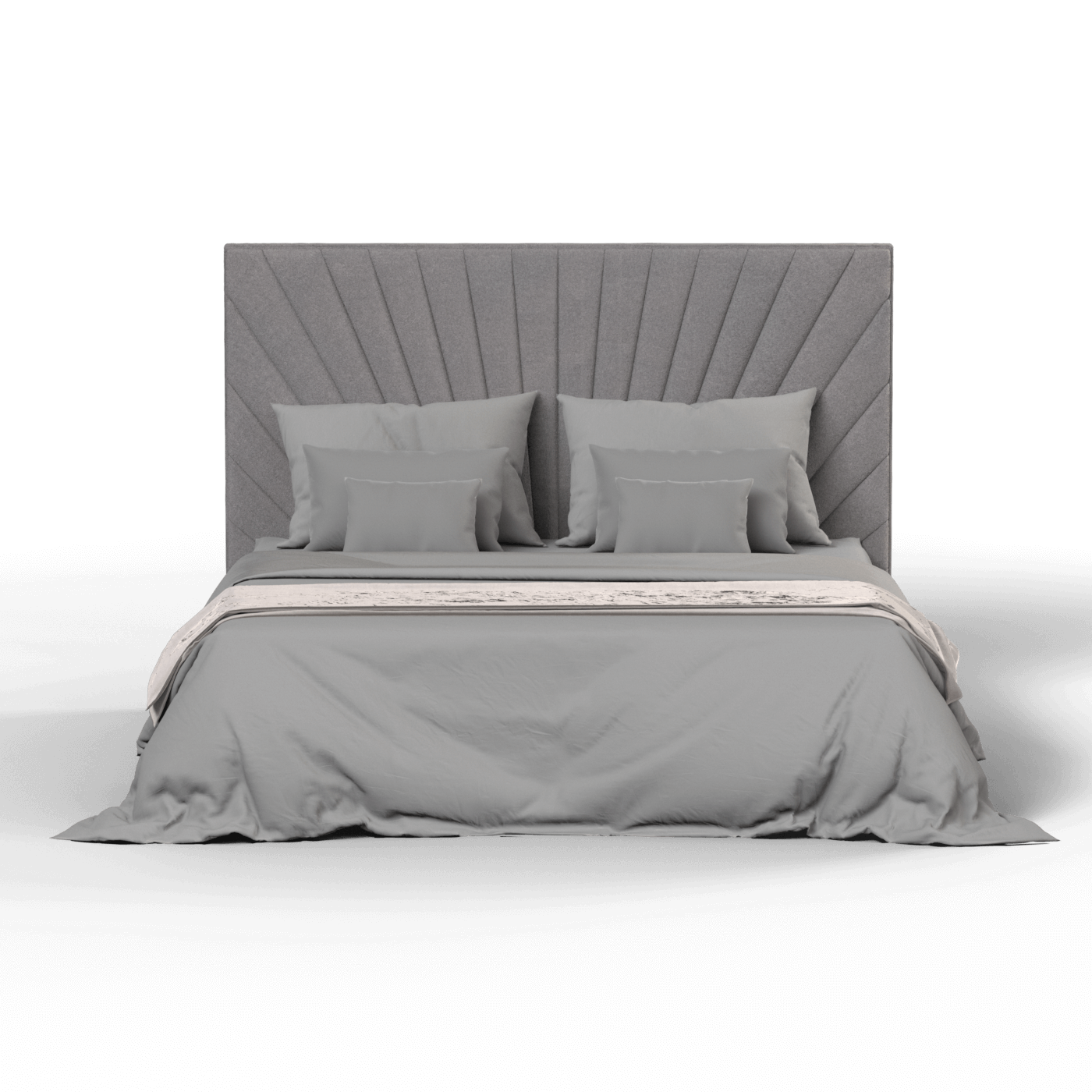 Lucia Bed With High Refined Headboard