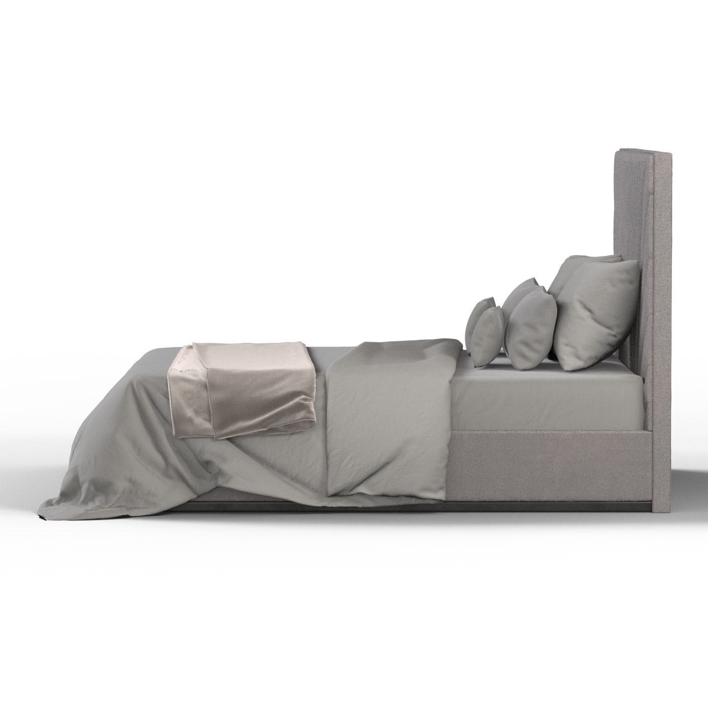 Lucia Bed With High Refined Headboard