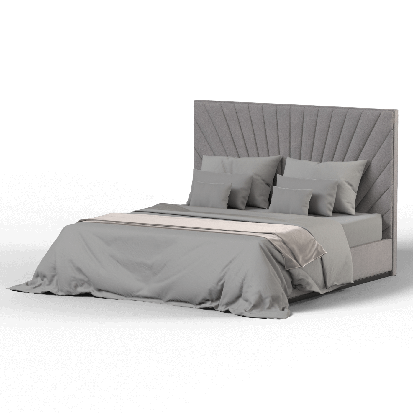 Lucia Bed With High Refined Headboard