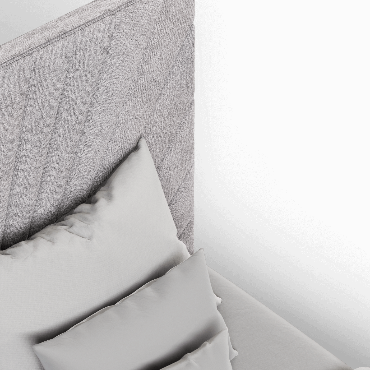 Lucia Bed With High Refined Headboard