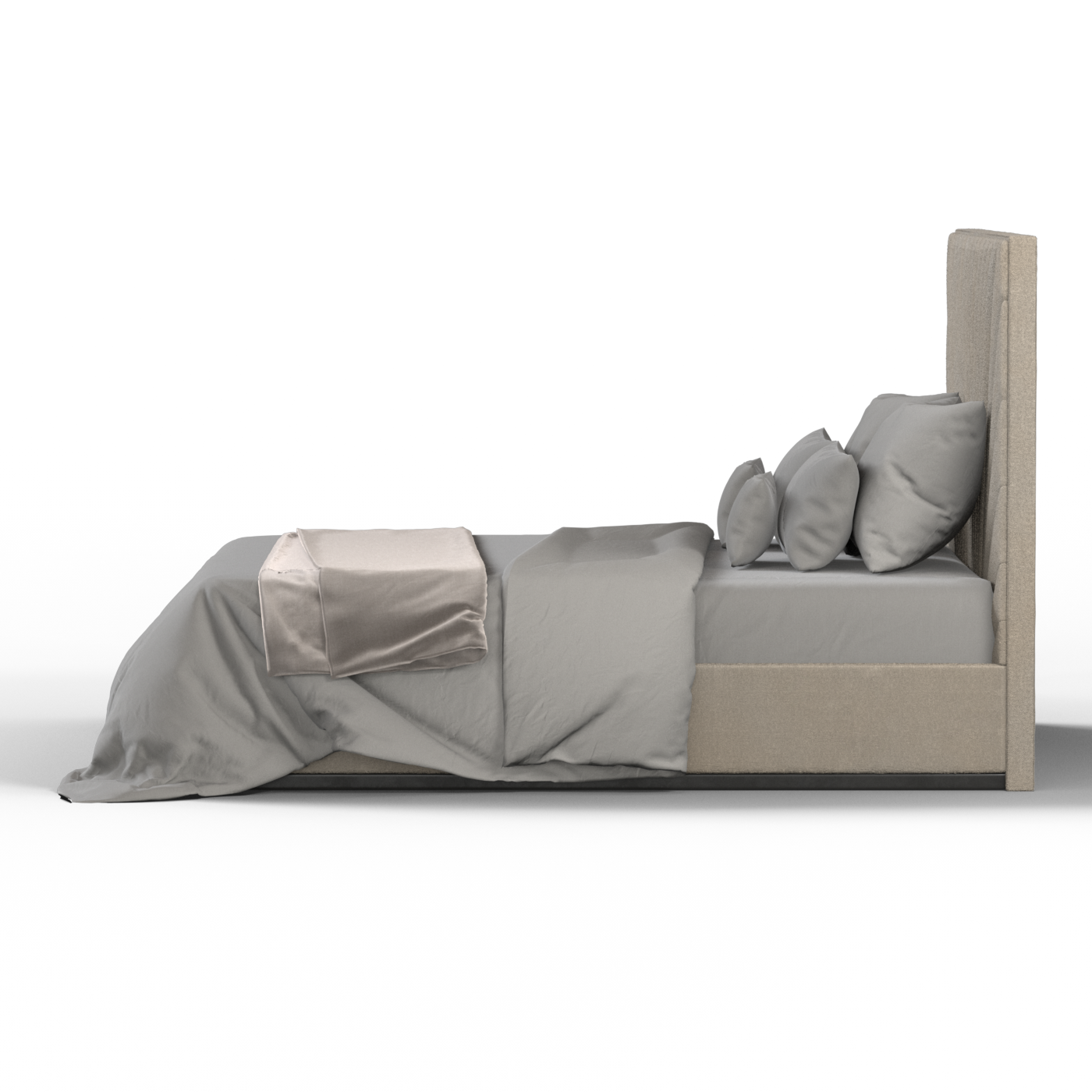 Lucia Bed With High Refined Headboard