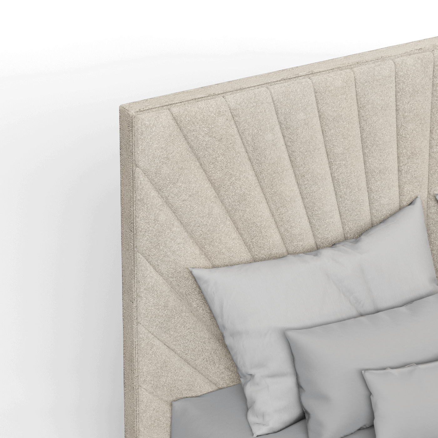 Lucia Bed With High Refined Headboard